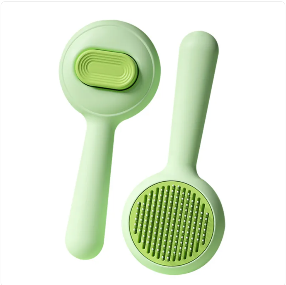 Grooming Brush with Stainless Steel Comb