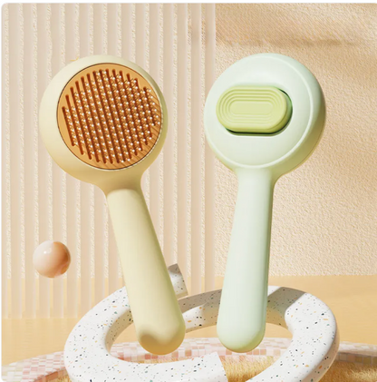 Grooming Brush with Stainless Steel Comb